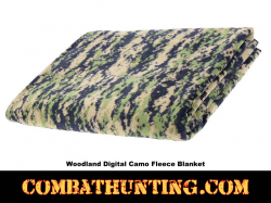 Woodland Digital Camo Fleece Blanket