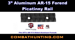 3" Aluminum AR-15 Forend Picatinny Rail