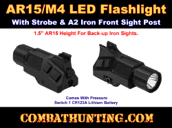 AR15 Flashlight with A2 Iron Front Sight Post