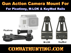 Action Camera Gun Mount For Picatinny KeyMod M-LOK Rail Gopro Compatible