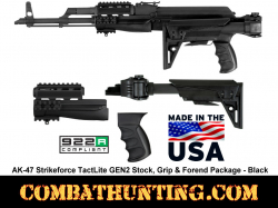 AK-47 Strikeforce TactLite GEN2 Stock & Forend Package - Black