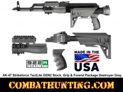 AK-47 Strikeforce TactLite GEN2 Stock & Forend Package Destroyer Gray