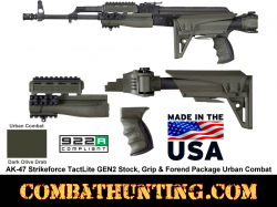 AK-47 Strikeforce TactLite GEN2 Stock & Forend Package Urban Combat