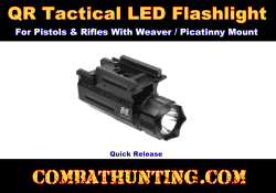 NcStar 3W 150 Lumen LED Flashlight With Quick Release Weaver Mount