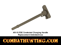 AR-15 FDE Cerakoted Charging Handle Replacement Ambidextrous