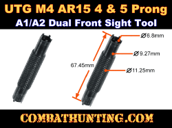 UTG M4, AR15 4 & 5 Prong A1/A2 Dual Front Sight Tool