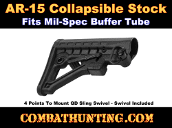 AR-15 Collapsible Stock For Mil-Spec Buffer Tube