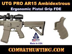 UTG PRO USA Made AR15 Ambidextrous Pistol Grip FDE