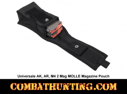 AK, AR, M4 2 Mag MOLLE Magazine Pouch Black