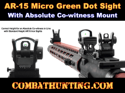 AR-15 Absolute Co-Witness Green Dot Sight & Riser Mount