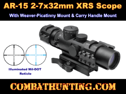 AR-15 Scope 2-7x32 XRS Illuminated Blue Mil-Dot Reticle