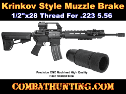 AR-15 Krinkov Muzzle Brake .223 5.56 1/2"x28 Thread