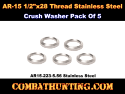 AR 15 223/5.56 Stainless Steel Crush Washer Five Pack