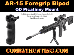 AR-15 Foregrip Bipod Picatinny Mount Vertical Grip Bipod