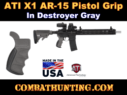 ATI X1 AR-15 Grip in Destroyer Gray