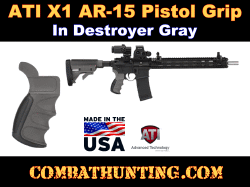 ATI X1 AR-15 Grip in Destroyer Gray