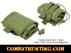 Folding Dump Pouch Military Green MOLLE Compatible