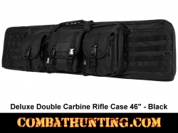 Double Tactical Rifle Case 46 Inches Black