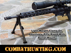 Lightweight Bipod For Rifles With Barrel Clamp Mount