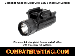 Compact Weapon Light Cree LED 500 lumens