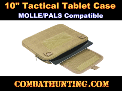 Vism 10in Tactical Tablet Case Tan MOLLE