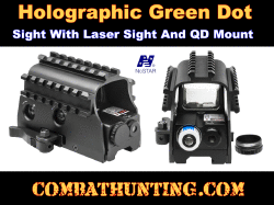 Green Dot Sight With Laser Sight 3 Armored Rails