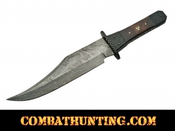 Damascus Steel Bone Handle Hunting Knife