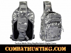Digital Camo Sling Shoulder Bag Backpack Molle