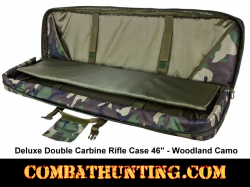 Double Tactical Rifle Case 46 Inches Woodland Camo