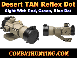 Desert Tan FDE 1x35 Red Green Blue Reflex Dot Sight