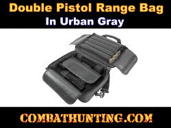 Urban Gray Double Pistol Range Bag 