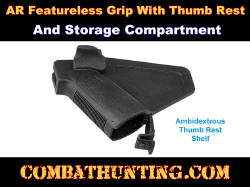 AR Featureless Grip With Thumb Rest and Storage