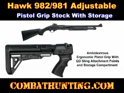Hawk 982/981Pistol Grip Stock Adjustable With QD Sling Mounts