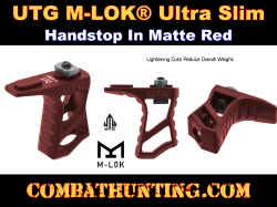 UTG M-LOK Ultra Slim Handstop Matte Red