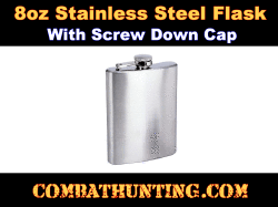Stainless Steel Flask 8oz With Screw Down Cap