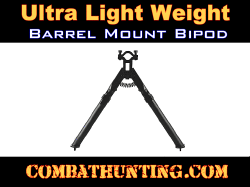 Lightweight Bipod For Rifles With Barrel Clamp Mount