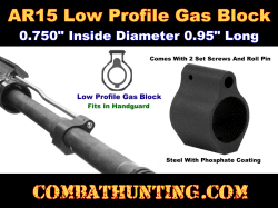 AR15 Low Profile Gas Block Steel With Set Screws .750