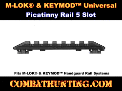 M-LOK KEYMOD Picatinny Accessory Rail 5 Slots Universal