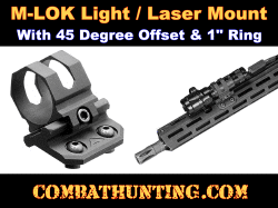 M-LOK Light Mount 45 Degree Offset 1 inch