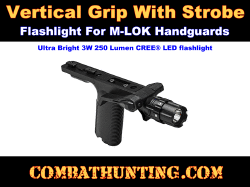 M-LOK Vertical Grip With Strobe Flashlight