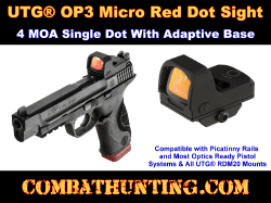 UTG® OP3 Micro Red Sight 4 MOA Single Dot Adaptive Base