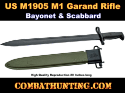 M1 Garand US M1905 Bayonet With Scabbard