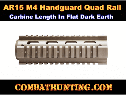 M4 Handguard Quad Rail Carbine Length Flat Dark Earth