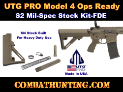 UTG PRO Model 4 Ops Ready S2 Mil-spec Stock Kit-FDE