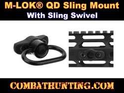 M-Lok QD Sling Mount Aluminum Black With QD Sling Swivel