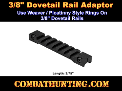 3/8" Dovetail To Weaver/Picatinny Adapter Rail