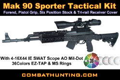 AK47 Mak 90 Tactical Sniper Sporter Kit With Scope Mount