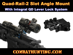 UTG Quad-Rail 2 Slot Angle Mount QD Lever Lock System