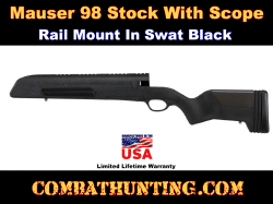 Mauser K98 stock With Scope Mount Black