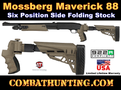 Mossberg Maverick 88 Six Position Adjustable Side Folding TactLite Stock FDE